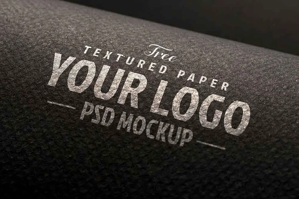maquette de logo en papier texturé gratuite