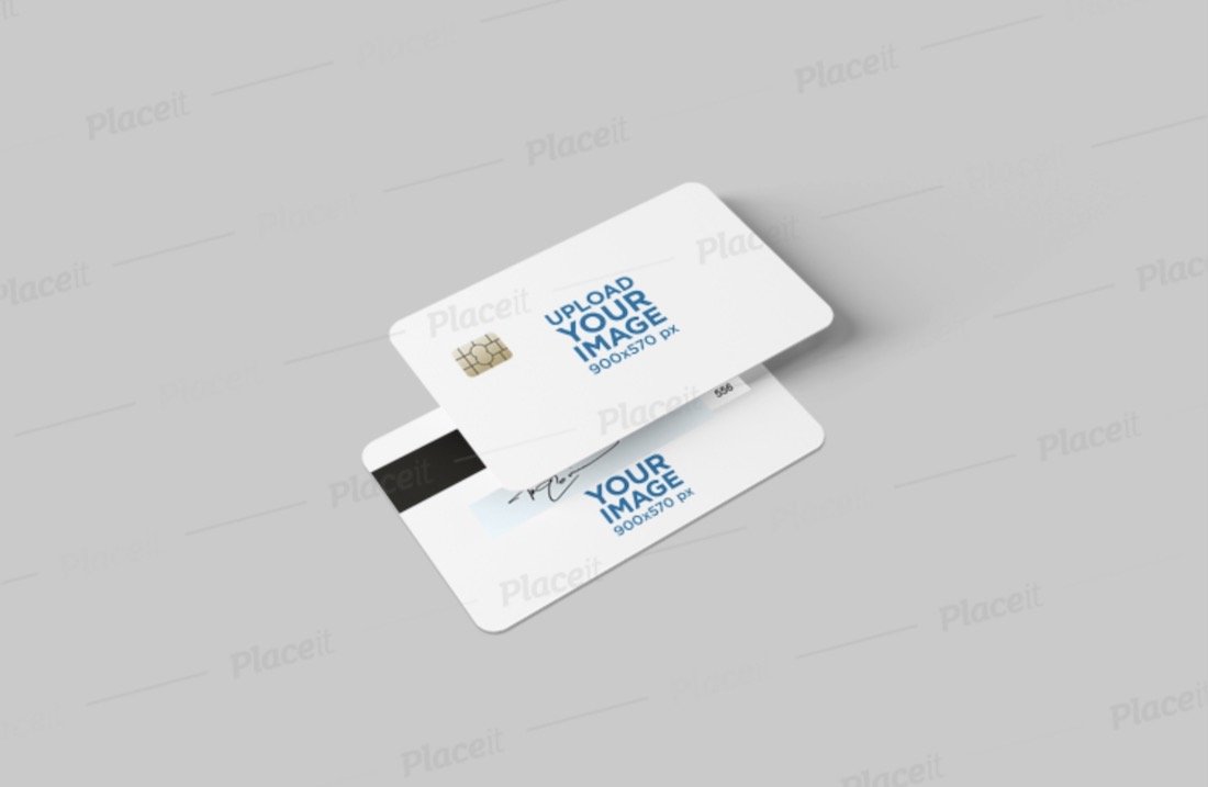 maquette des deux côtés d'une carte de crédit