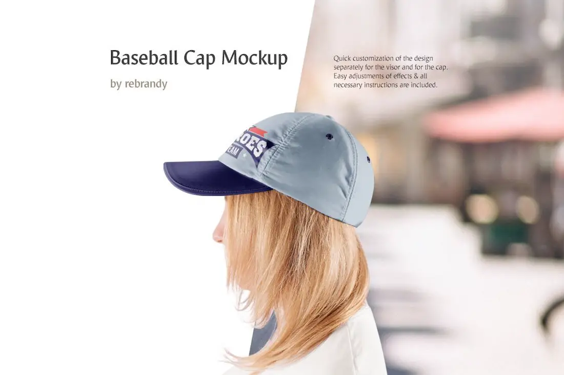 maquette de casquette de baseball