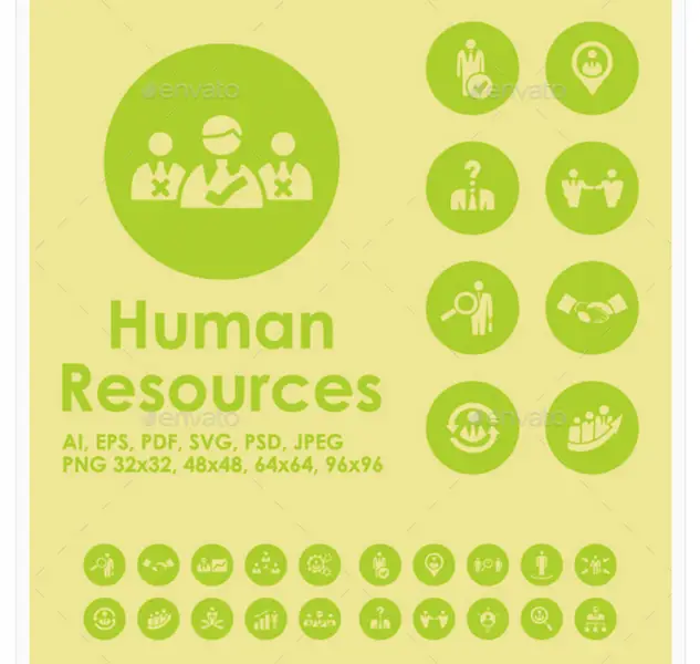 20 icônes de ressources humaines