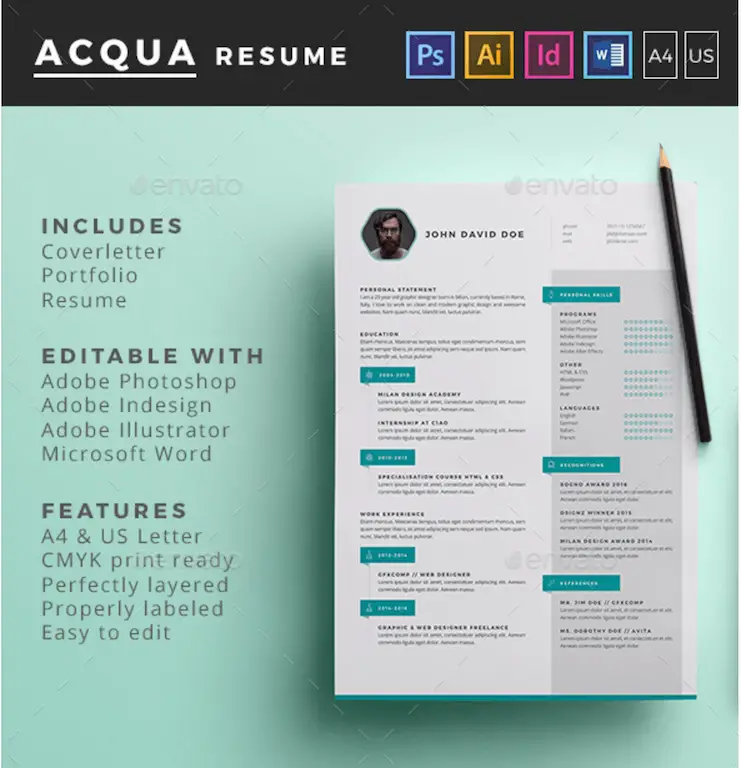 Acqua Resume GraphicRiver