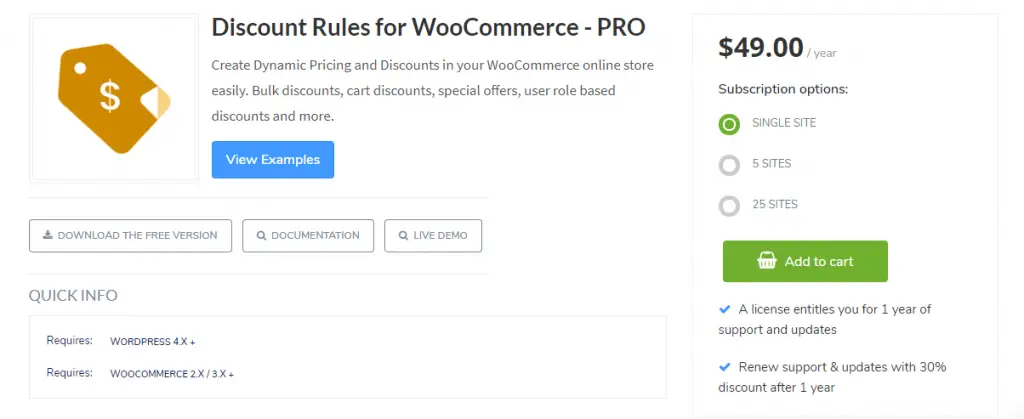 Plugin Flycart WooCommerce Dynamic Pricing 