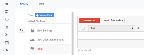 Ajouter votre nouvel objectif dans Google Analytics