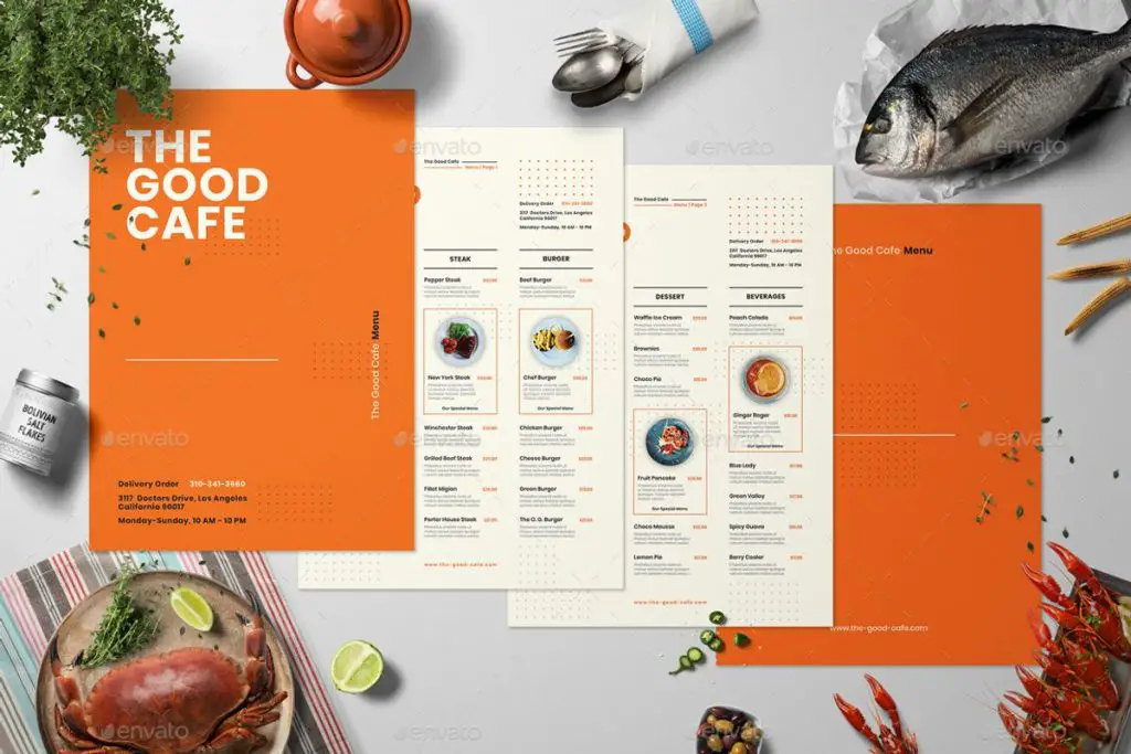 Top 20 des maquettes de menu de restaurant pour d'excellentes conceptions 24