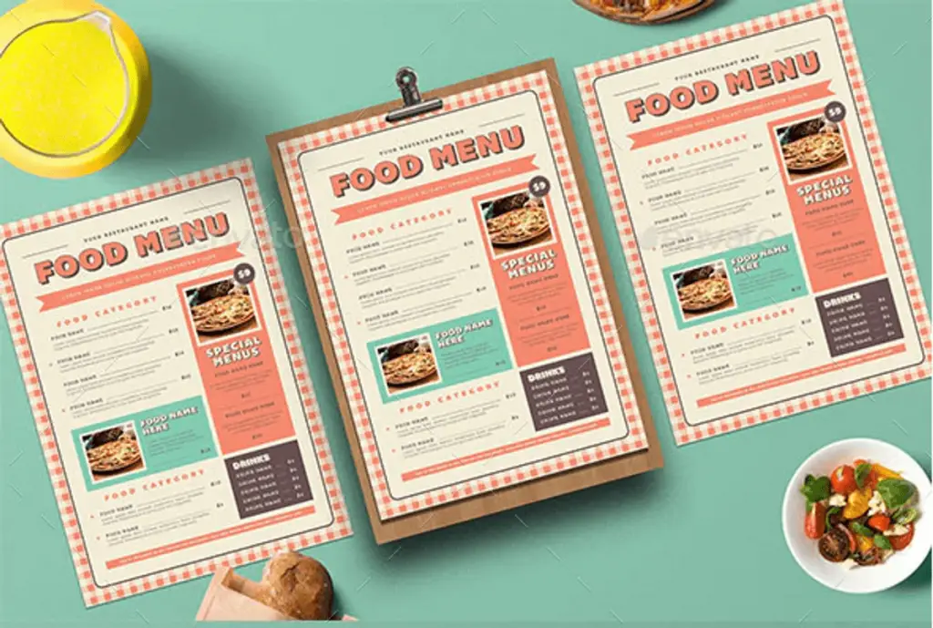 Top 20 des maquettes de menu de restaurant pour d'excellentes conceptions 38