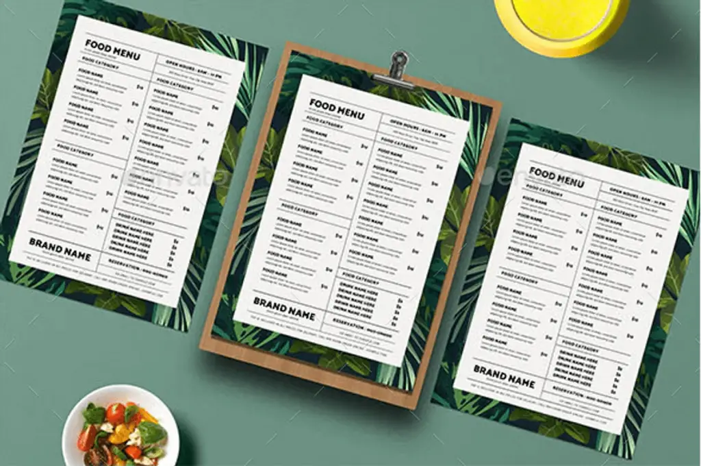 Top 20 des maquettes de menu de restaurant pour d'excellentes conceptions 36
