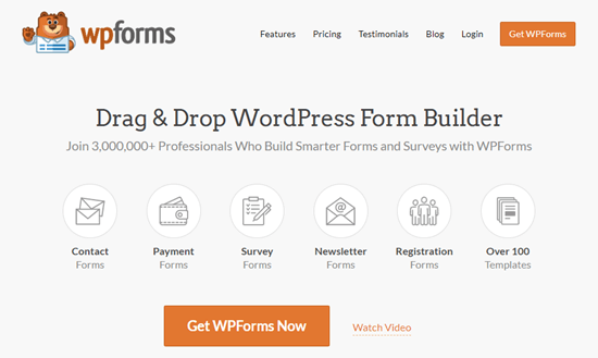 Site Web du plug-in WPForms
