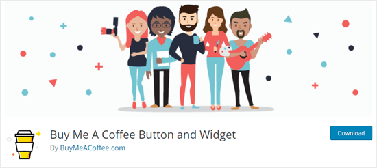 Le plugin Acheter un pot de pointe de café sur le site WordPress