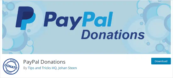 Le plugin PayPal Donations sur le site WordPress