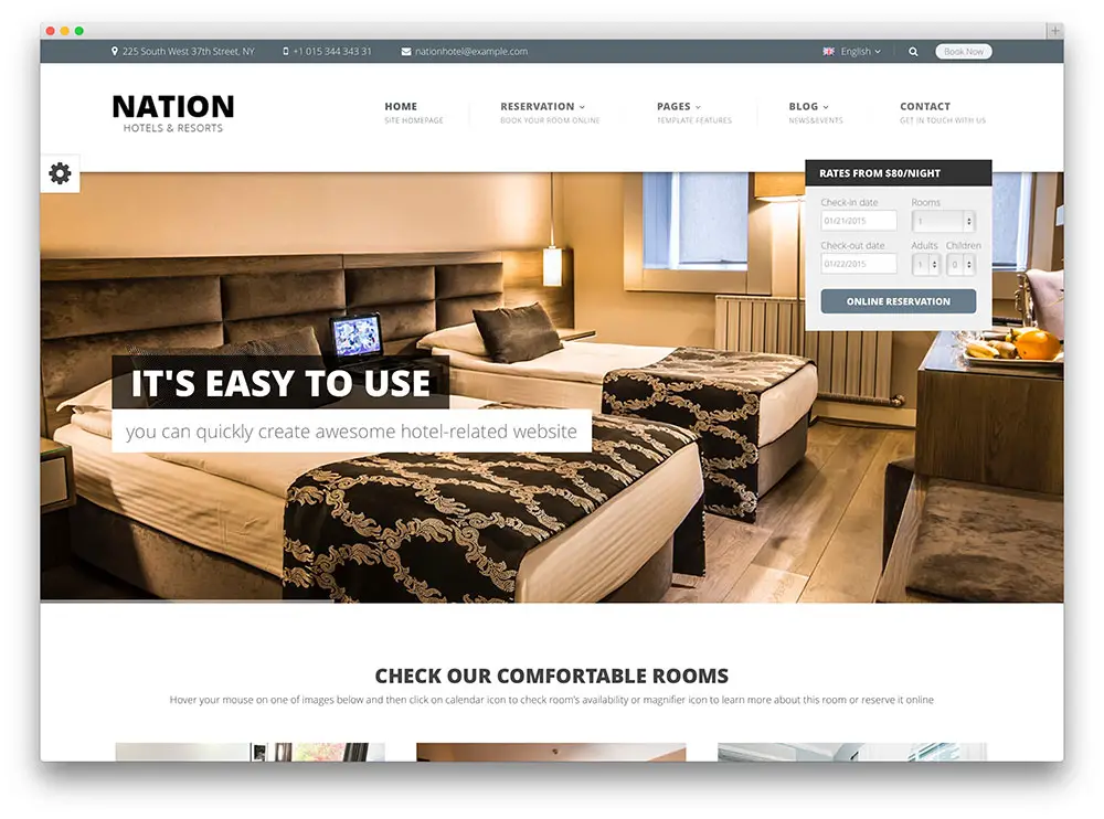 nation hotel booking theme