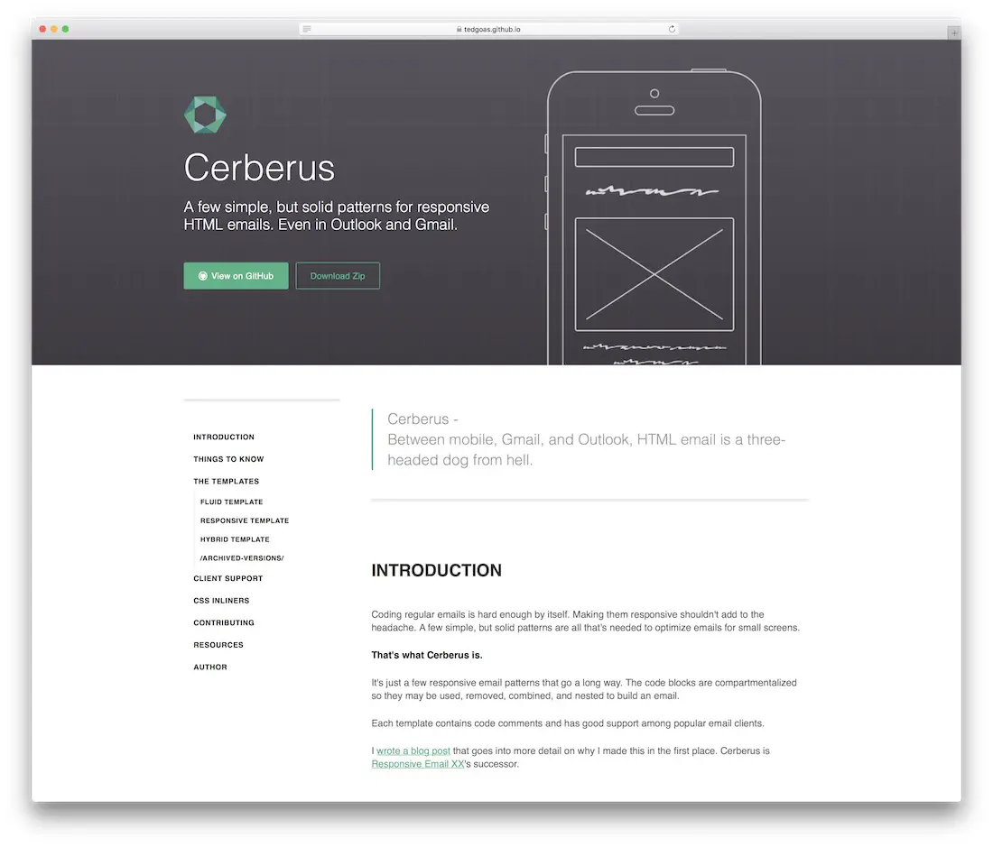 modèle d'e-mail html responsive cerberus