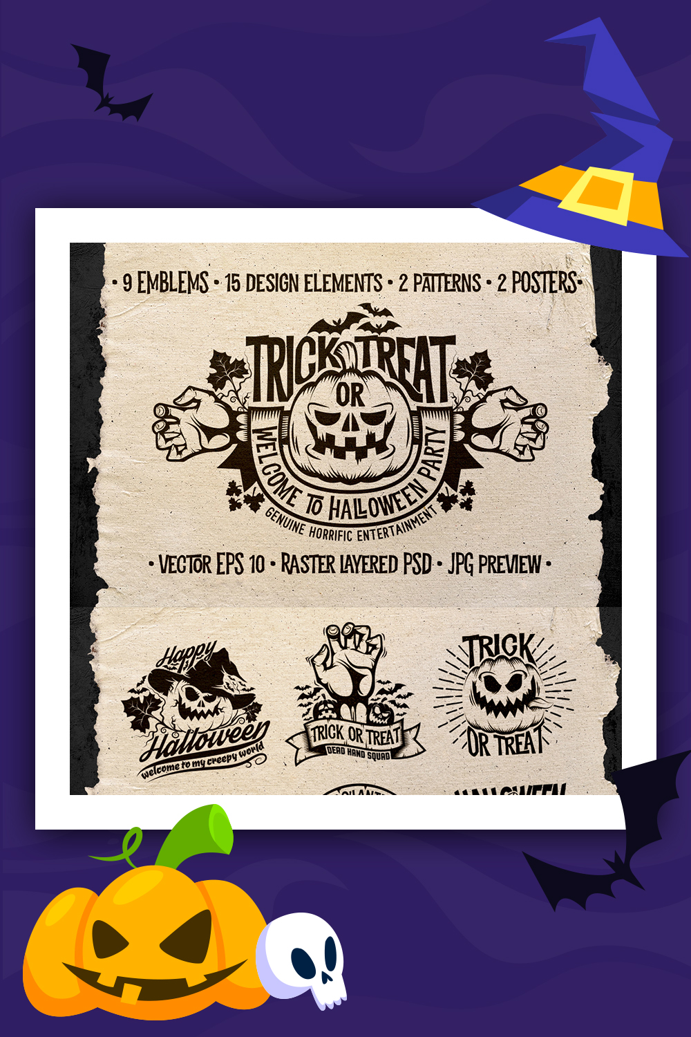 Illustration de pack de logo Halloween