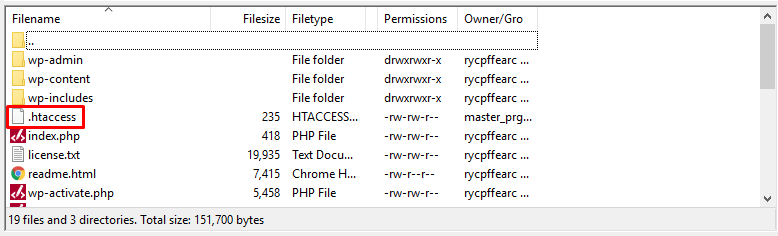 Fichier .htaccess