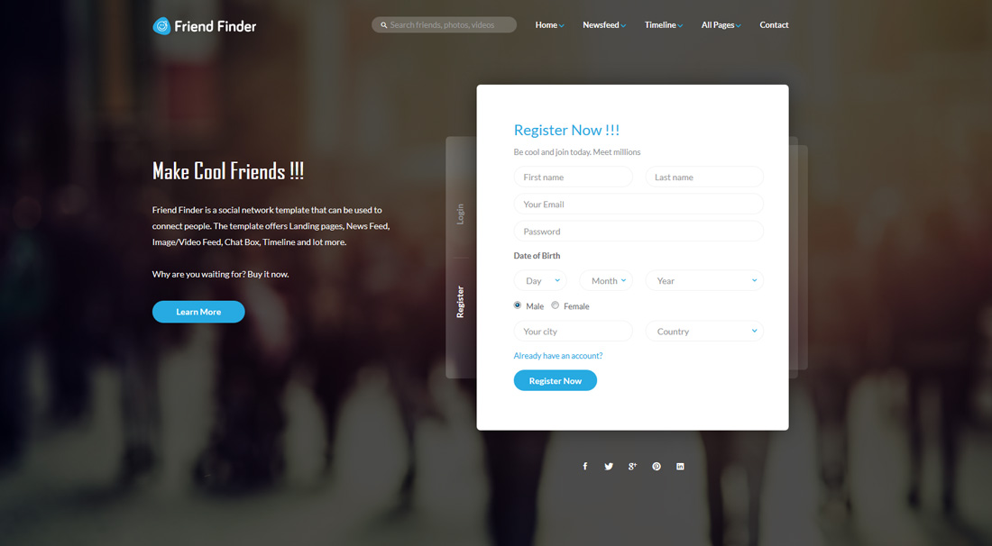 amis-finder-bootstrap-forum-templates