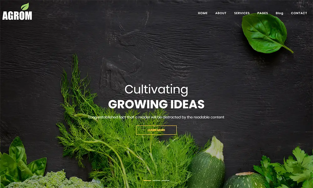 Agrom - Thème WordPress pour l'alimentation biologique et agricole