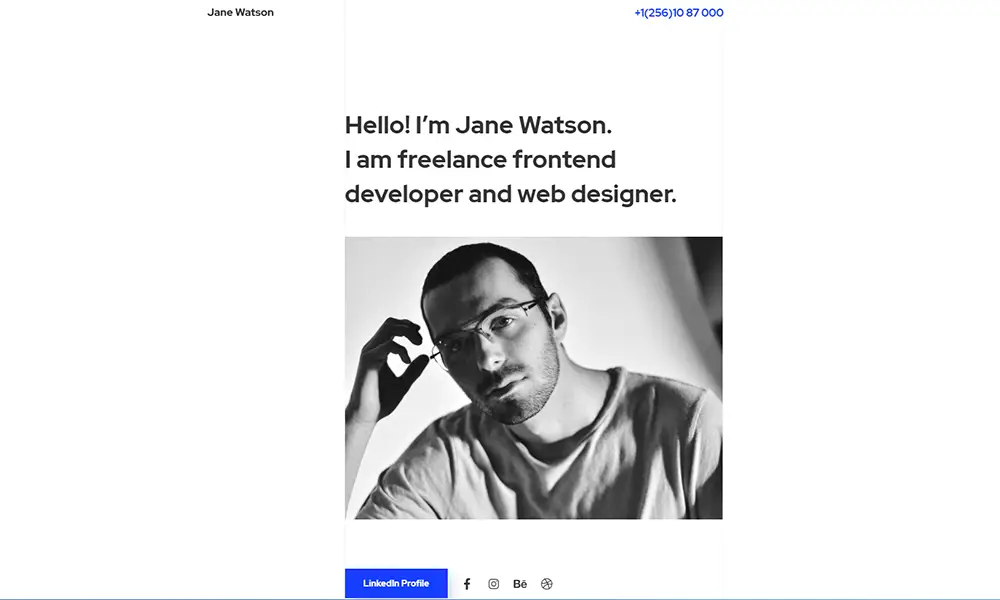 Jane Watson - Thème WordPress CV avancé et fiable