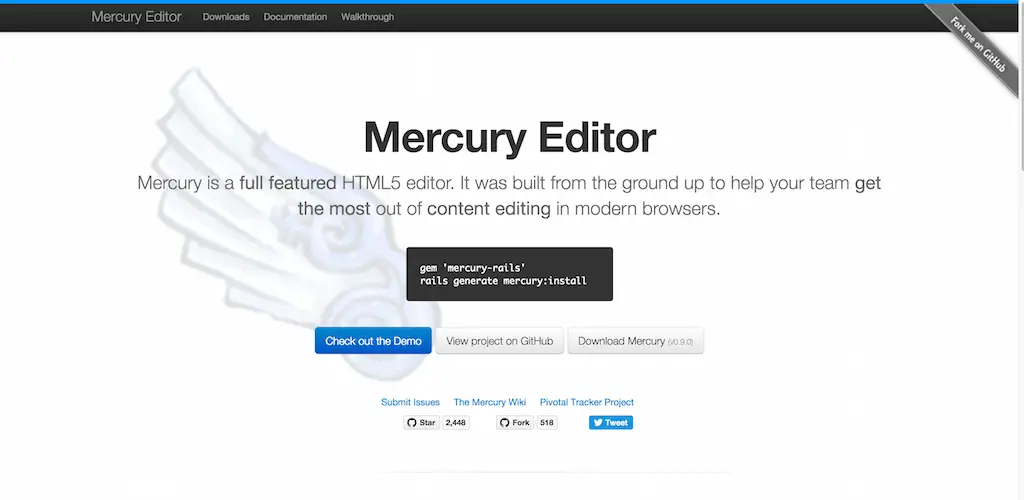 Mercury Editor The Rails HTML5 WYSIWYG Editor