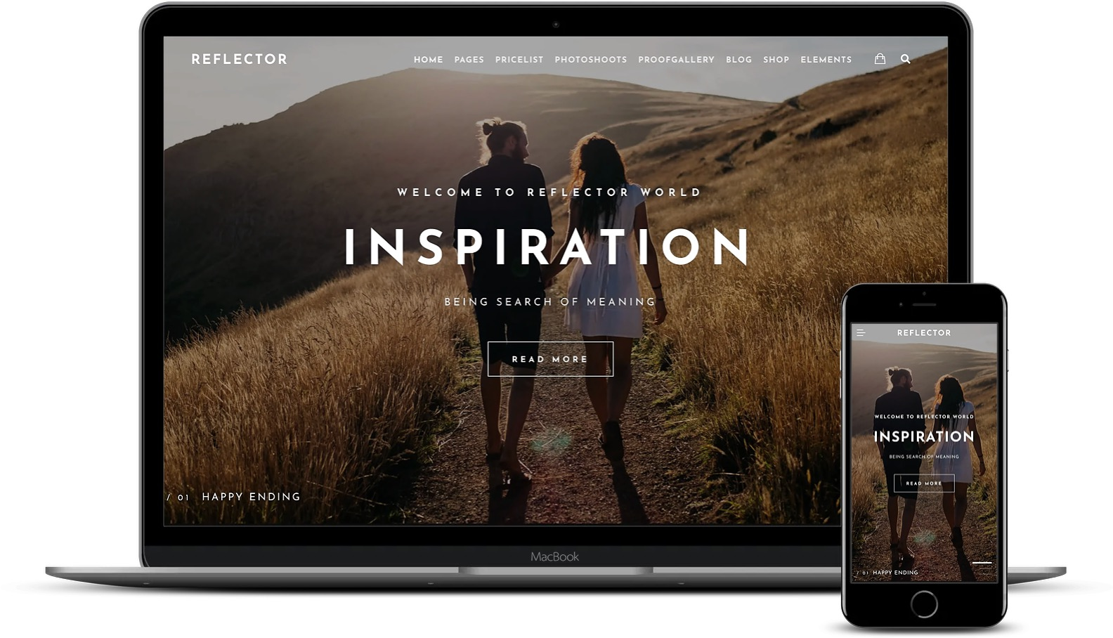 Reflector est un thème WordPress pour les photographes