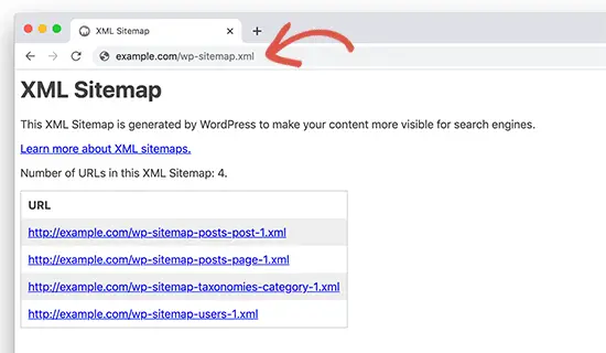 Sitemaps générés par WordPress par défaut dans WordPress 5.5