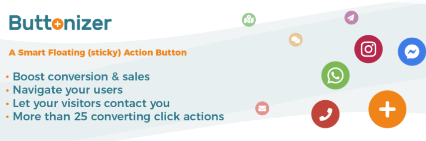 Le plugin WordPress Buttonizer Floating Action Button.