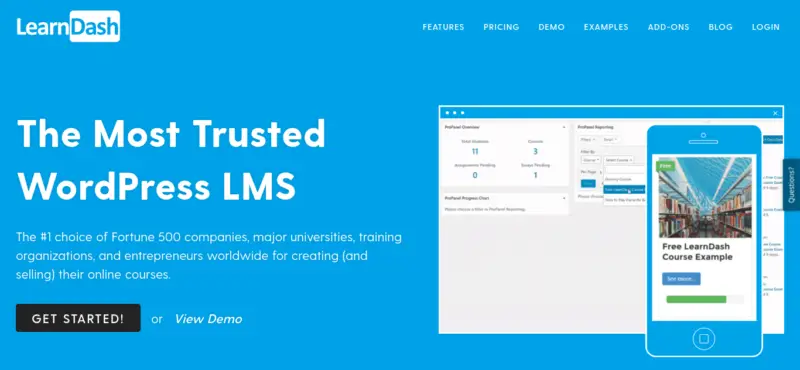 Le plugin LearnDash LMS pour le site Web WordPress.