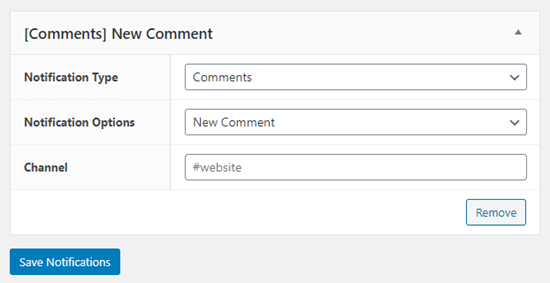 Setting up new comment notifications into Slack from WordPress