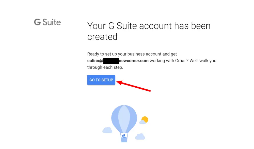 Gmail avec votre propre nom de domaine personnalisé: accédez à la configuration de G Suite