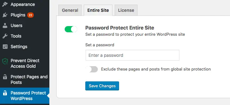 Protéger par mot de passe WordPress