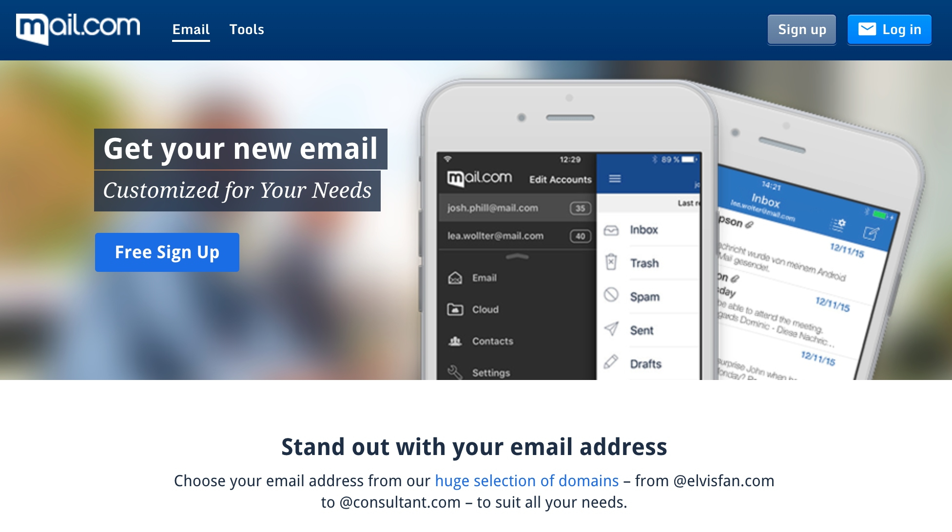 Mail.com est l'un des meilleurs moyens d'obtenir un domaine de messagerie gratuit
