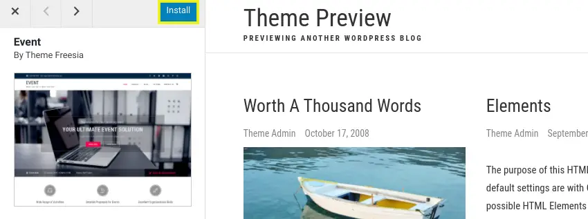 Un aperçu d'un thème de site Web d'événement virtuel WordPress.