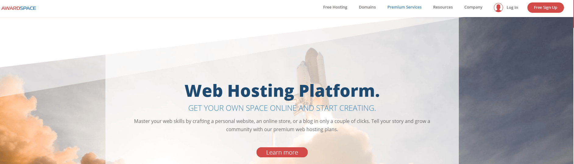 Plateforme d'hébergement Web AwardSpace.