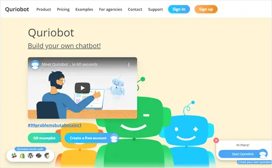 The Quriobot website