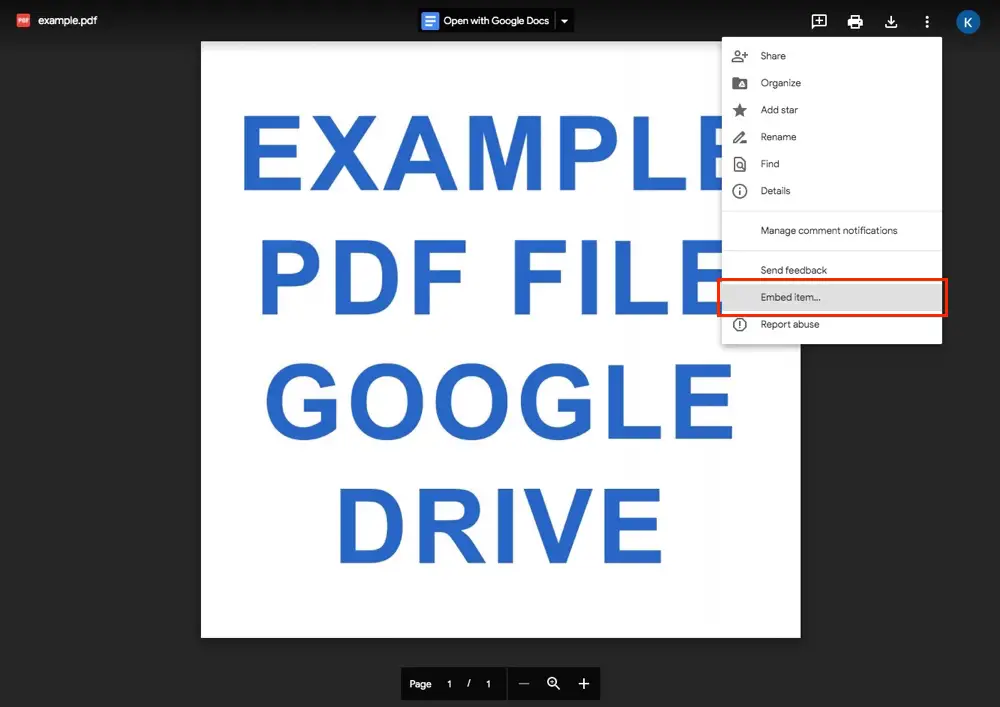 Google Drive: option d'intégration