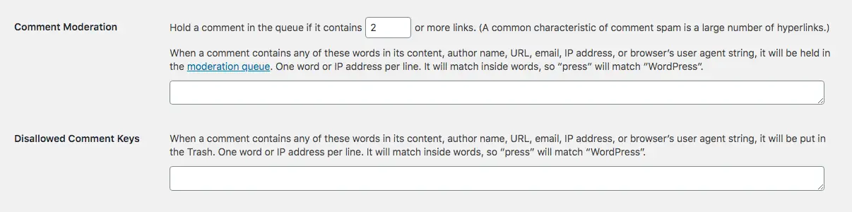 Modération des commentaires WordPress: filtres
