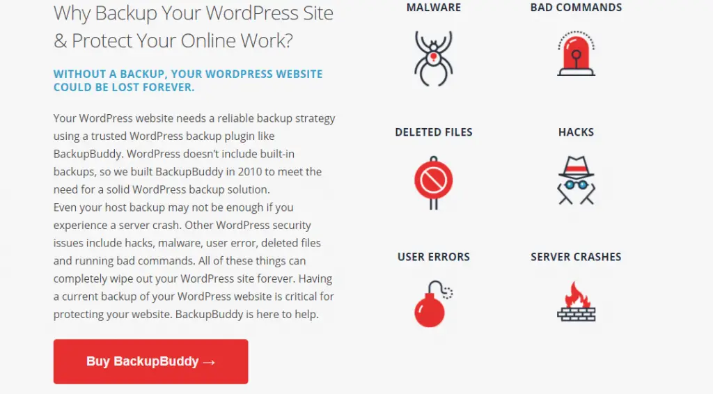 Image illustrant l'histoire de BackupBuddy WordPress Backup Plugin