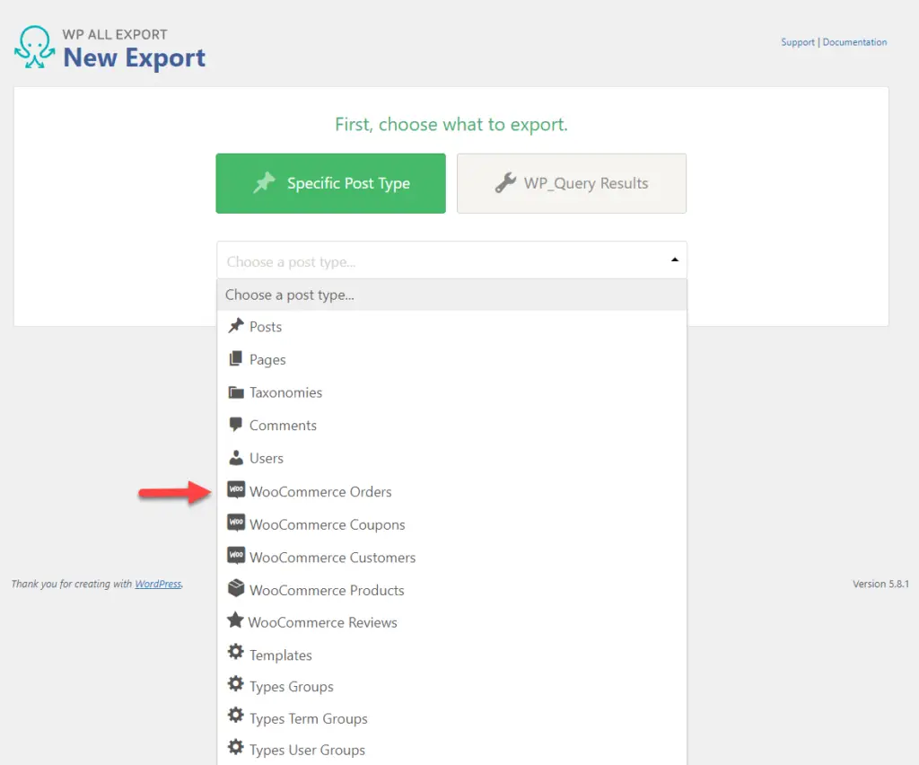 Exporter les commandes WooCommerce vers XML et CSV à l'aide de WP All Export 3