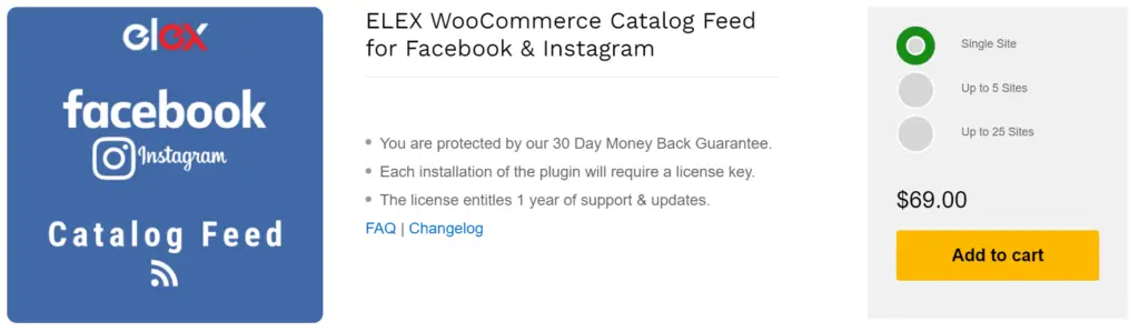 Flux de catalogue ELEX WooCommerce pour Facebook et Instagram |  Meilleurs plugins pour synchroniser le catalogue de produits WooCommerce avec Facebook