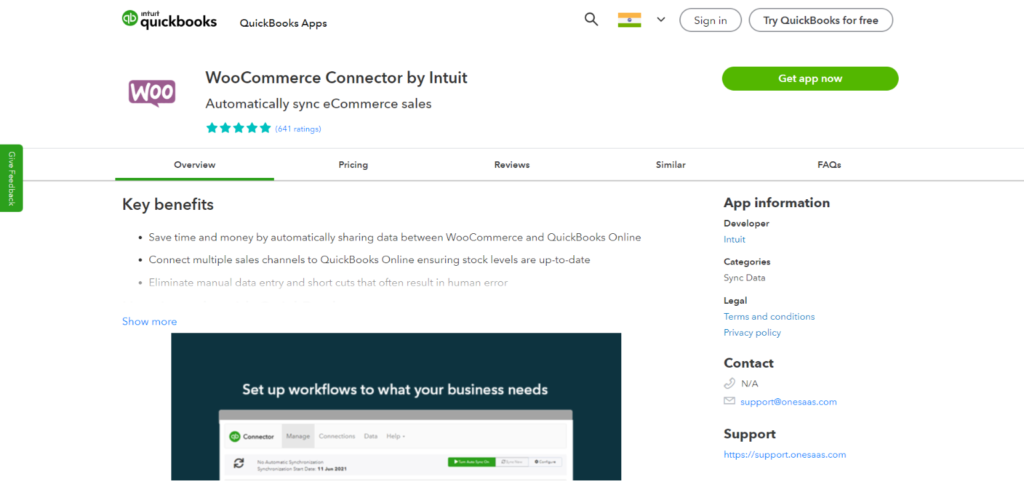 Connecteur WooCommerce par plugin Intuit