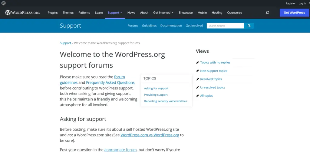 Forums de support WordPress pour trouver de l'aide pour les débutants WordPress