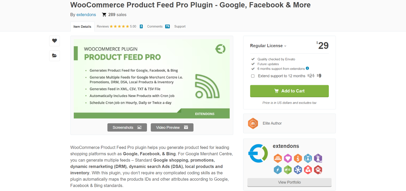 WooCommerce Product Feed Pro par extensions