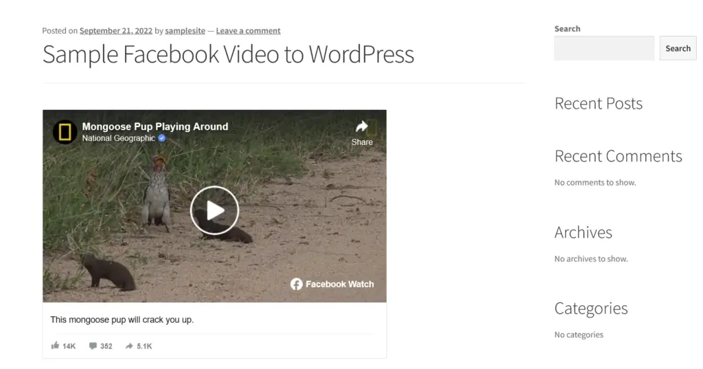 Comment intégrer des vidéos Facebook à WordPress ? Ajoutez des vidéos Facebook à votre site Web en 5 étapes simples 14