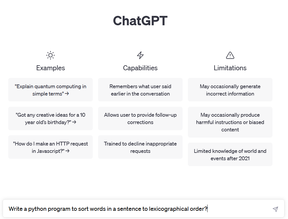 Création de code Python à l'aide de ChatGPT