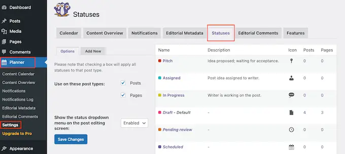 Comment ajouter un statut de publication personnalisé pour les articles de blog dans WordPress
