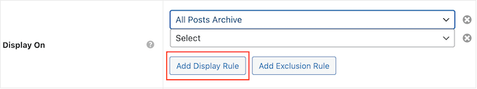 Ajout de règles d'affichage pour les barres latérales personnalisées dans WordPress
