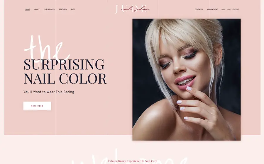 Jude | Nail Bar & Beauty Salon Thème WordPress