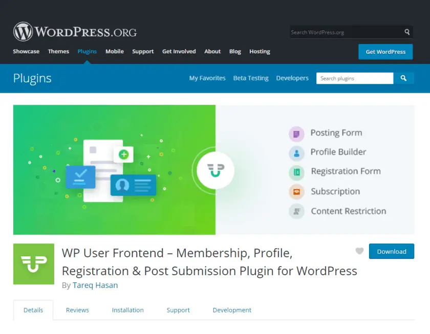 WPUF- bloguer en utilisant WordPress