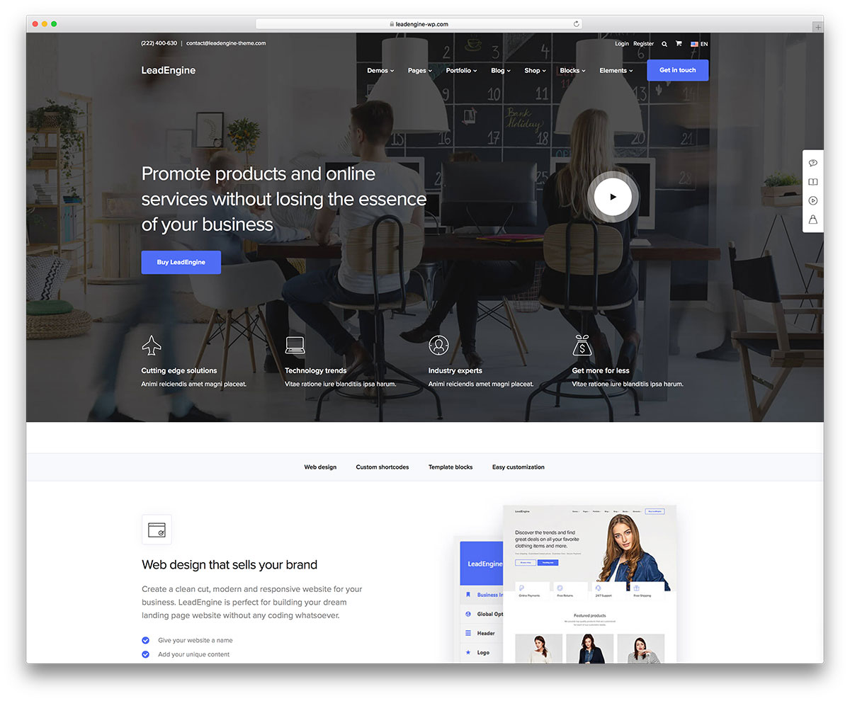 40+ meilleurs thèmes WordPress de pages de destination pour les applications, les produits et les services 2019 30