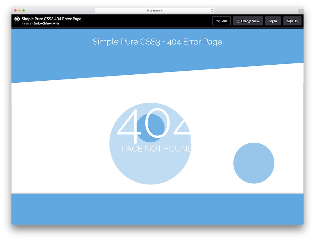 modèle de page d'erreur 404 pur et simple
