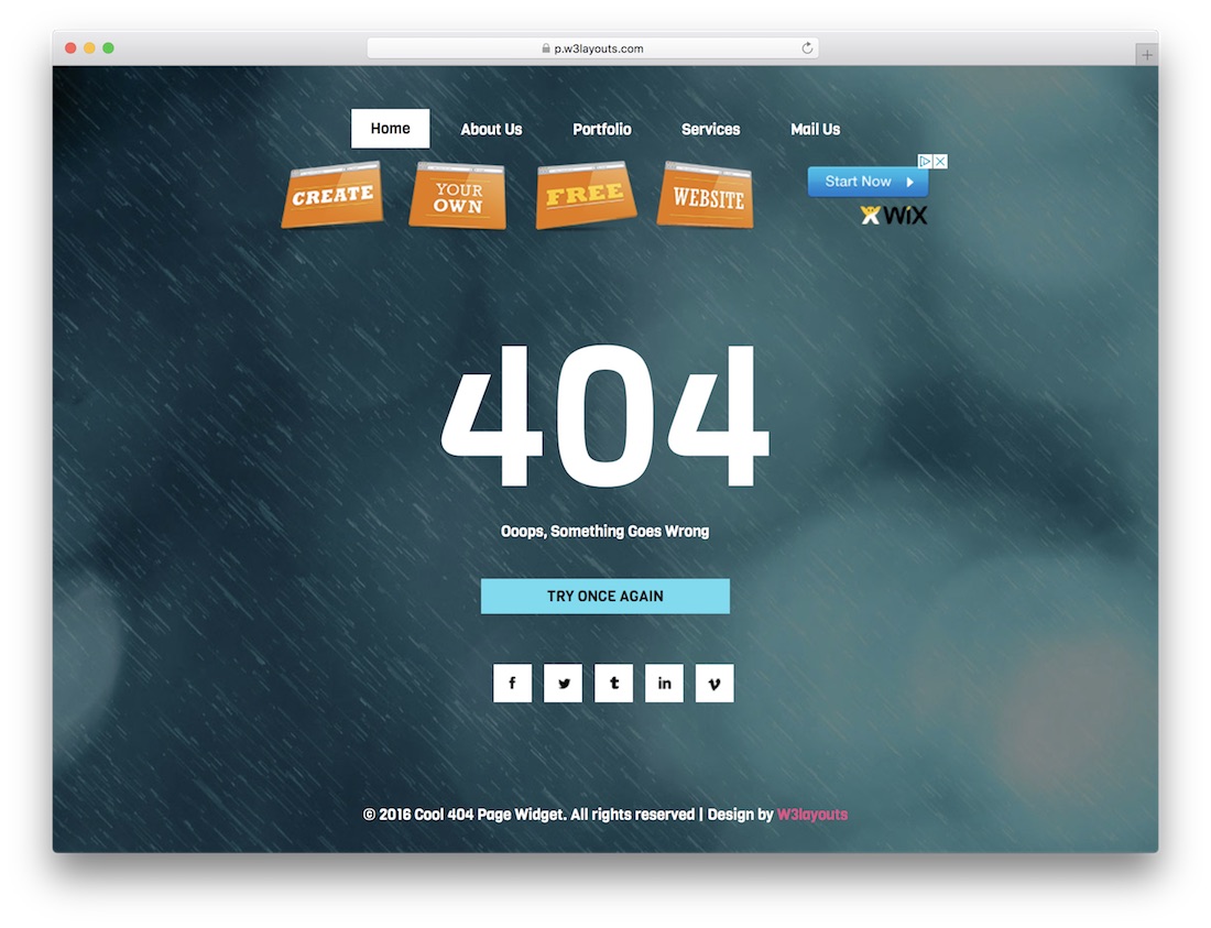 modèle de page d'erreur 404 gratuit et cool
