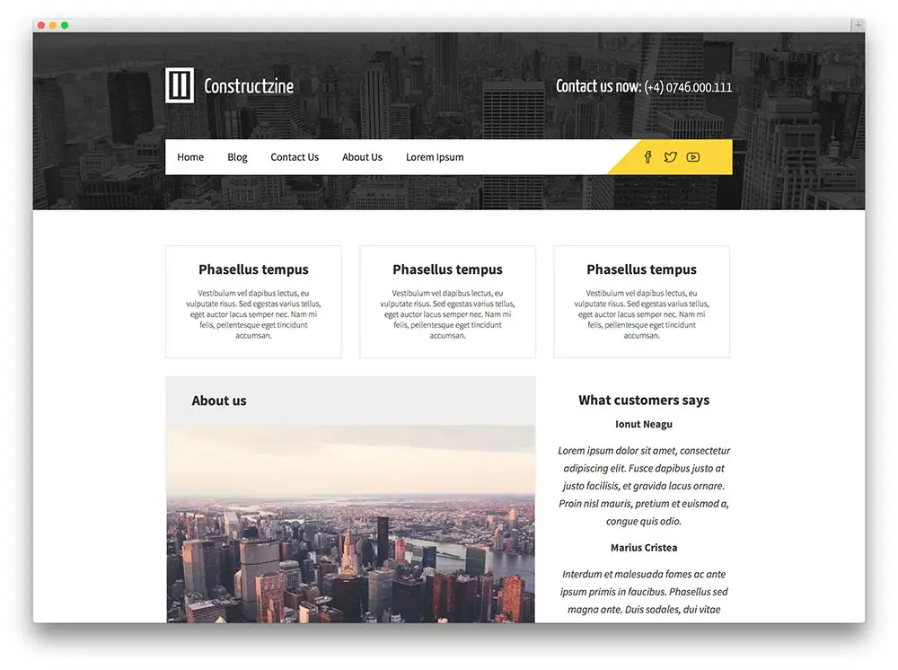 Constructzine WordPress theme